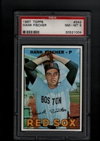 1967 Topps #342 Hank Fischer PSA 8 NM-MT BOSTON RED SOX
